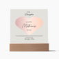 TO MY DAUGHTER HAPPY MOTHER'S DAY SQUARE ACRYLIC PLAQUE