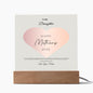 TO MY DAUGHTER HAPPY MOTHER'S DAY SQUARE ACRYLIC PLAQUE