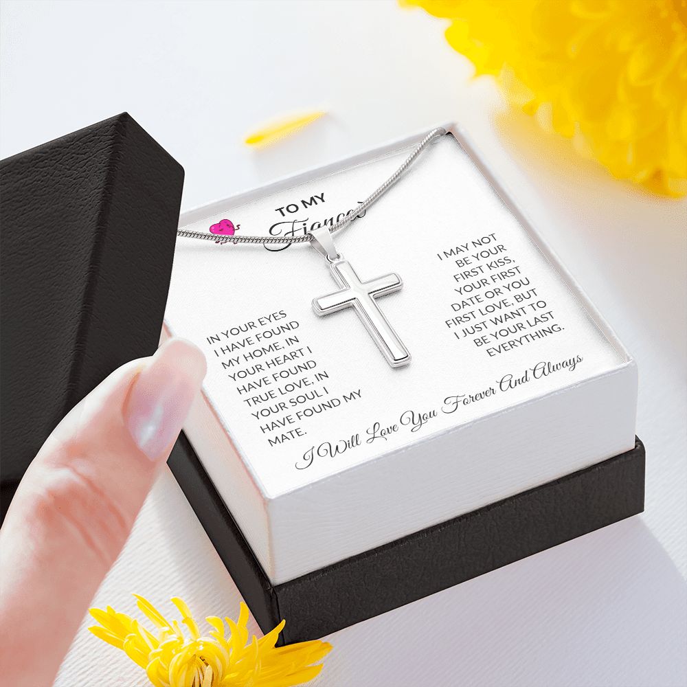 To My fiancee` Cross Necklace
