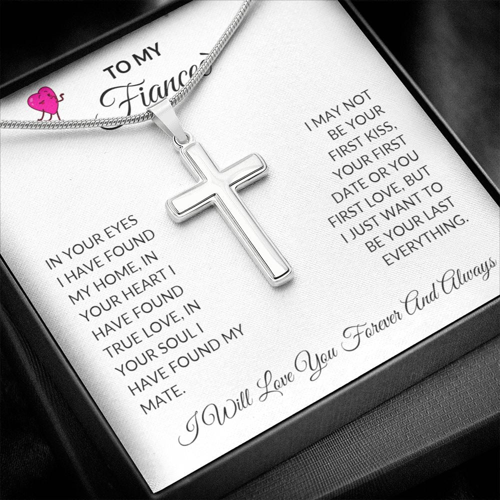 To My fiancee` Cross Necklace