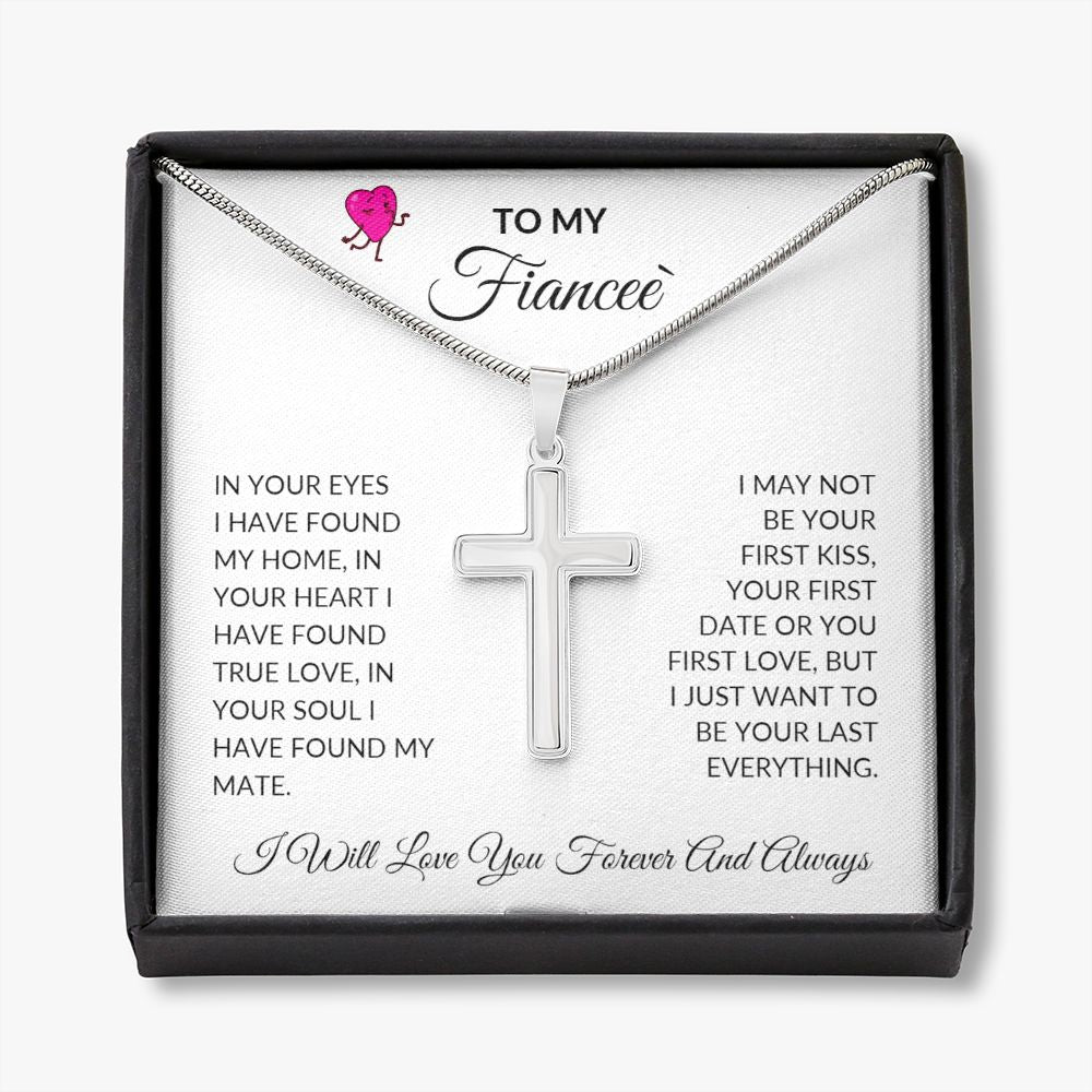 To My fiancee` Cross Necklace