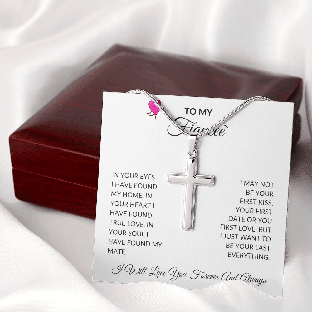 To My fiancee` Cross Necklace