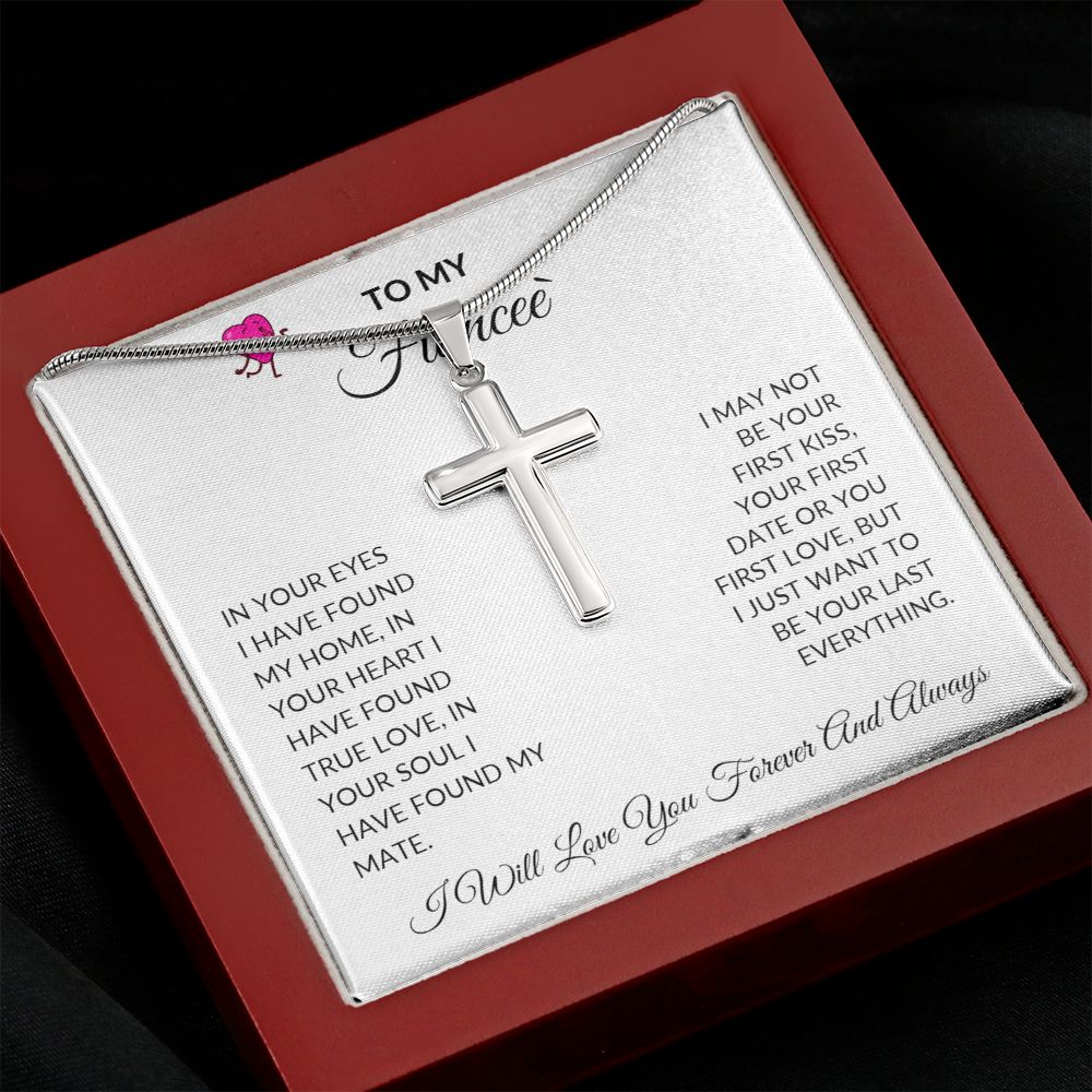 To My fiancee` Cross Necklace