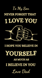 TO MY SON DOG TAG HIGHTLIGHT IN GOLD PRINT