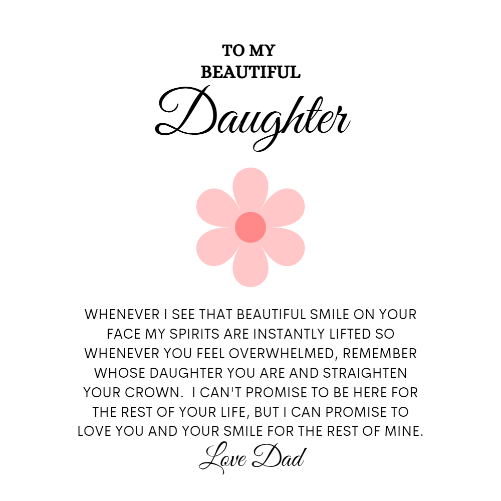 TO MY BEAUTIFUL DAUGHTER INTERLOCKING NECKLACE