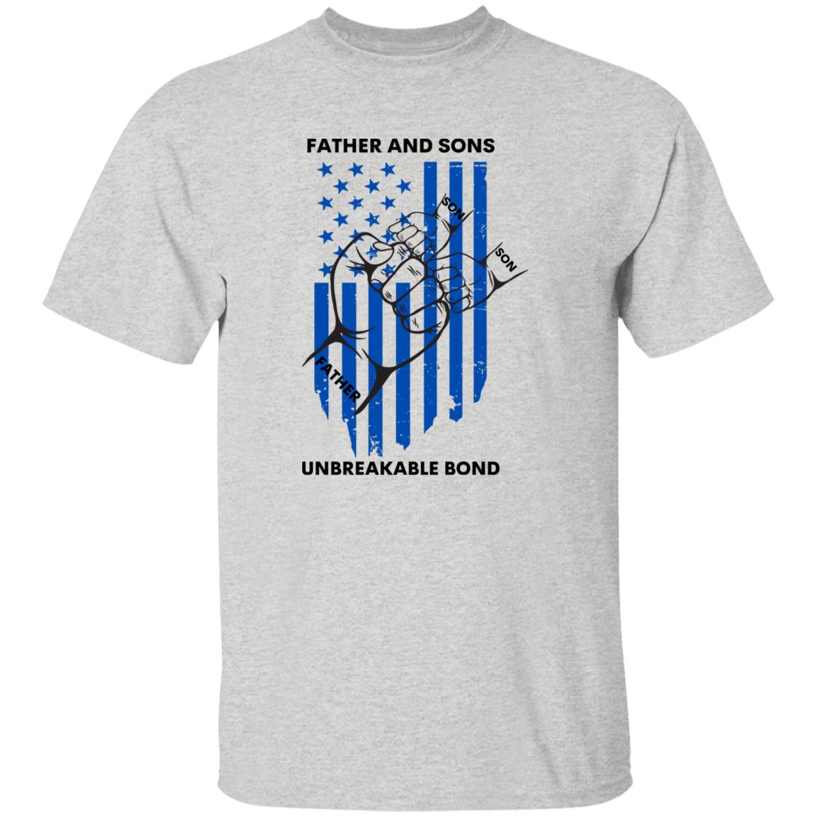 BLUE FLAG FATHER AND TWO SONS YOUTH T-SHIRT