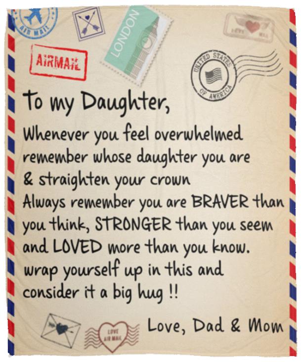 TO MY DAUGHTER BLANKET