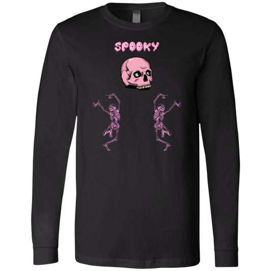 SPOOKY SKELETON HEAD  LONG SLEEVE T-SHIRT