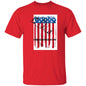 RED WHITE BLUE FLAG FIST BUMP FATHER AND SON  YOUTH TS