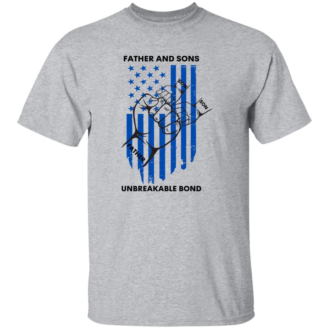 BLUE FLAG FATHER AND TWO SONS YOUTH T-SHIRT