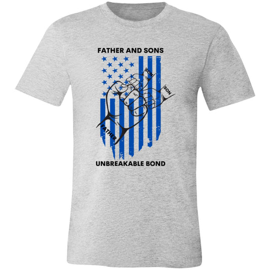 BLUE FLAG FATHER AND TWO SONS T-SHIRT