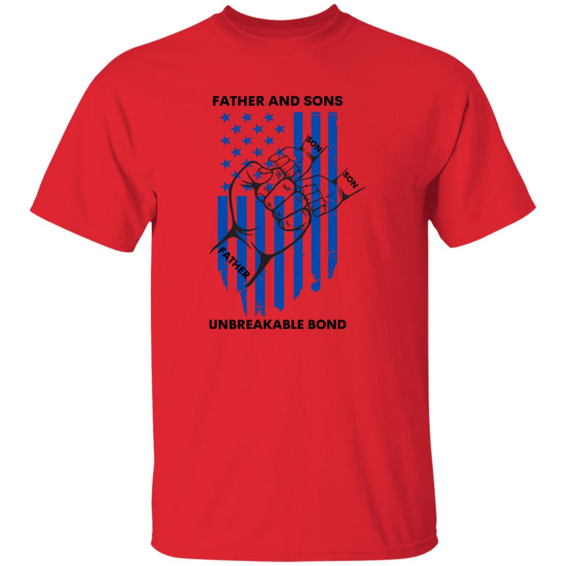 BLUE FLAG FATHER AND TWO SONS YOUTH T-SHIRT