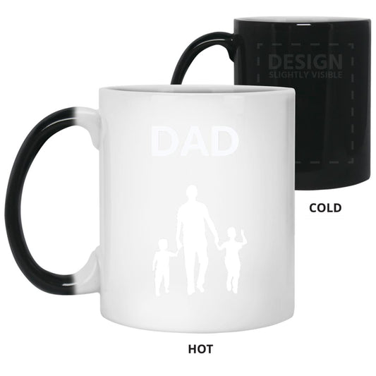 DAD AND SON COFFEE CUP graphic revealed when hot