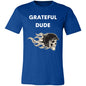 GRATEFUL DUDE SKELTON HELMET FLAME T-SHIRT