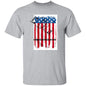 RED WHITE BLUE FLAG FIST BUMP FATHER AND SON  YOUTH TS