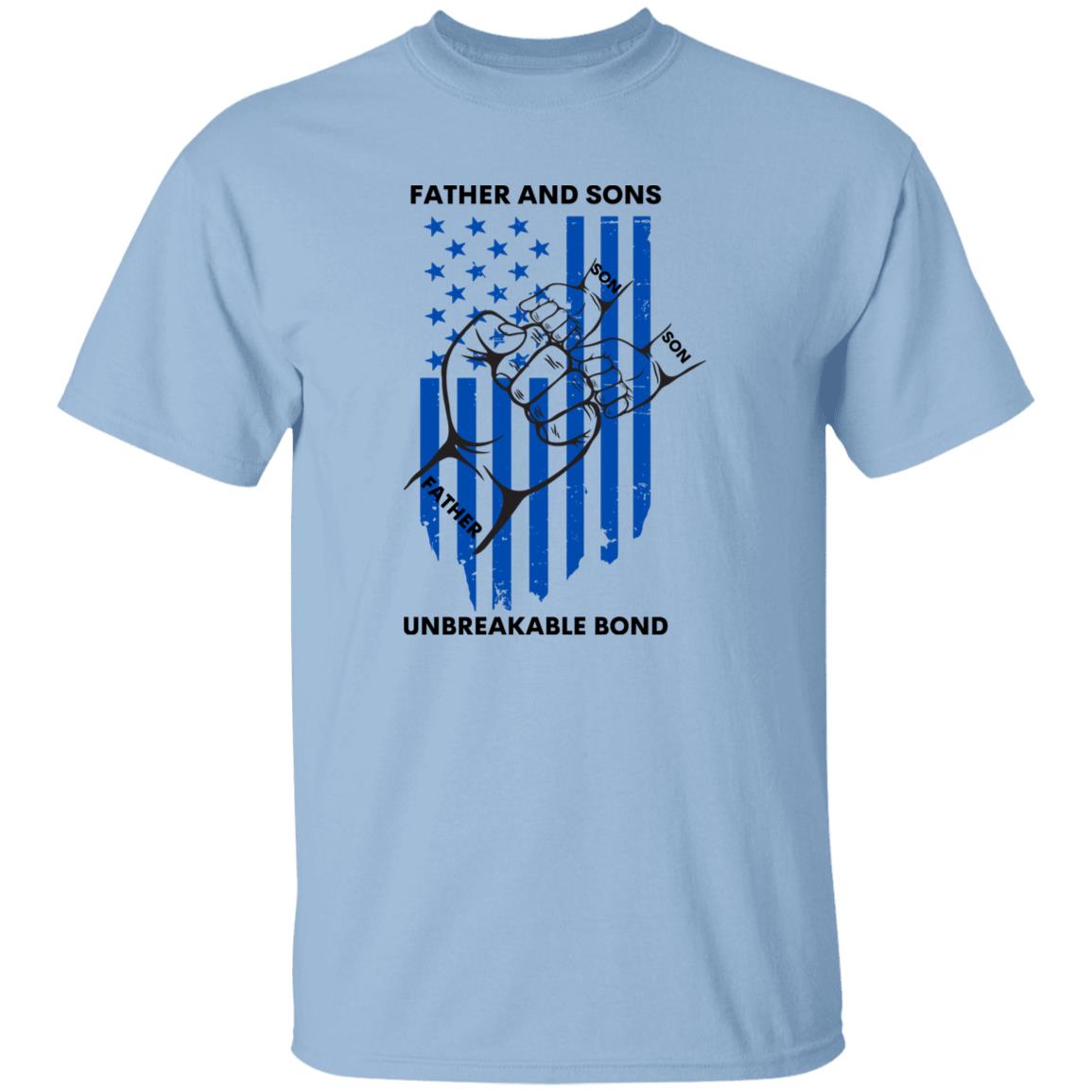 BLUE FLAG FATHER AND TWO SONS YOUTH T-SHIRT