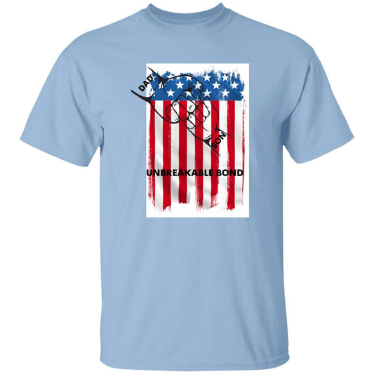 RED WHITE BLUE FLAG FIST BUMP FATHER AND SON  YOUTH TS