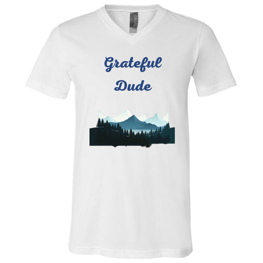 Grateful Dude Mountain Scene V NECK T SHIRT