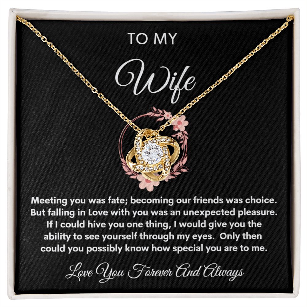 TO MY WIFE LOVE KNOT NECKLACE