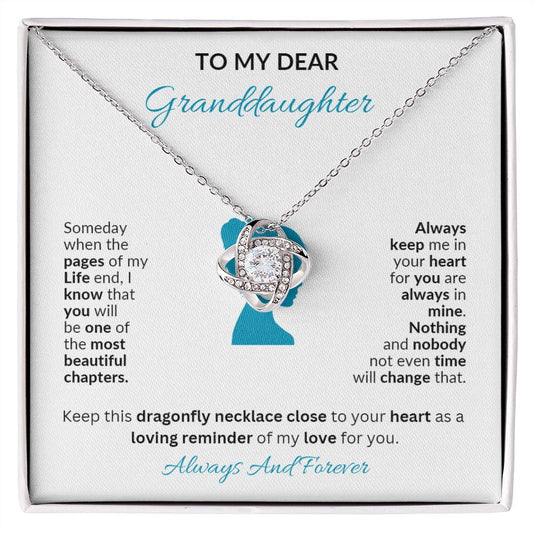 TO MY DEAR GRANDDAUGHTER LOVE KNOT NECKLACE