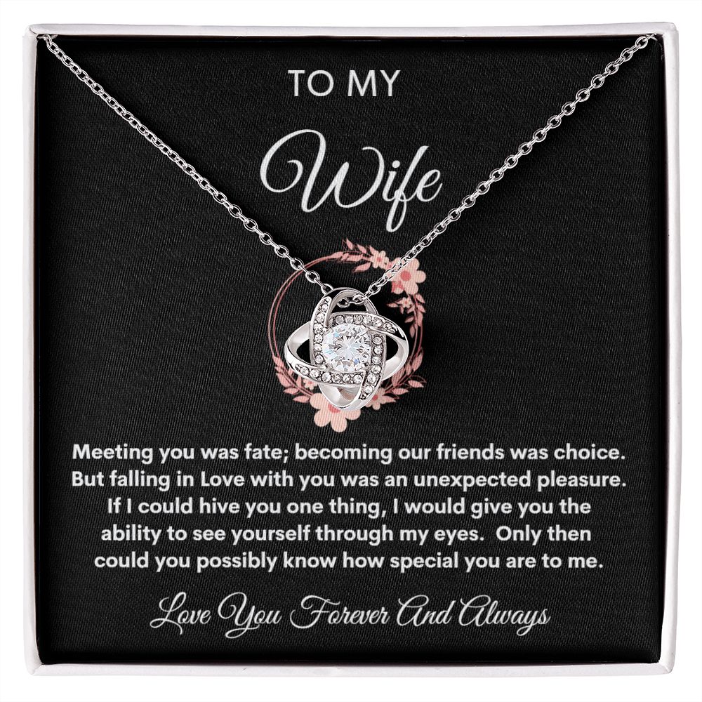 TO MY WIFE LOVE KNOT NECKLACE