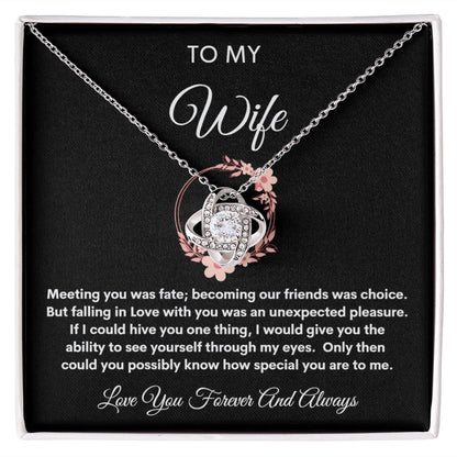 TO MY WIFE LOVE KNOT NECKLACE