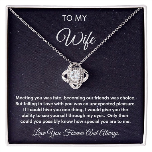 TO MY WIFE LOVE KNOT NECKLACE