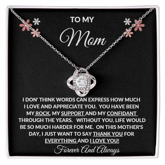 TO MY MOM LOVE KNOT NECKLACE