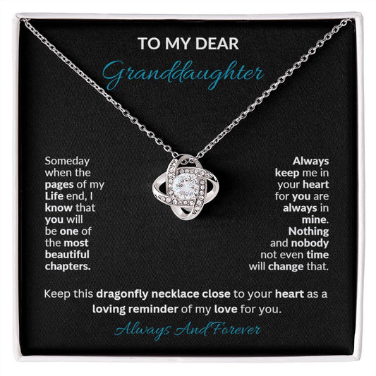 TO MY DEAR GRANDDAUGHTER LOVE KNOT NECKLACE