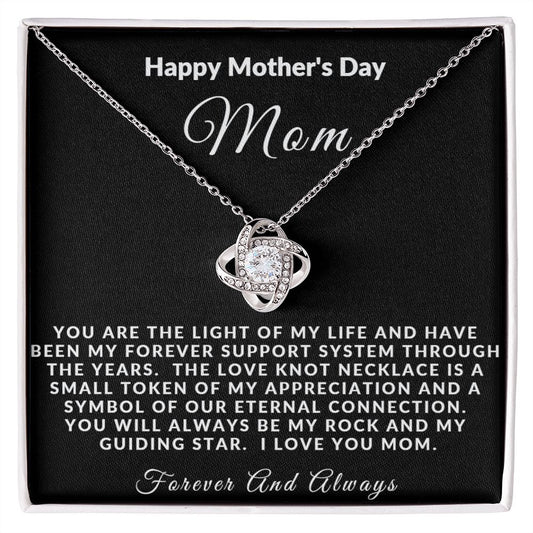 HAPPY MOTHER'S DAY MOM LOVE KNOT NECKLACE