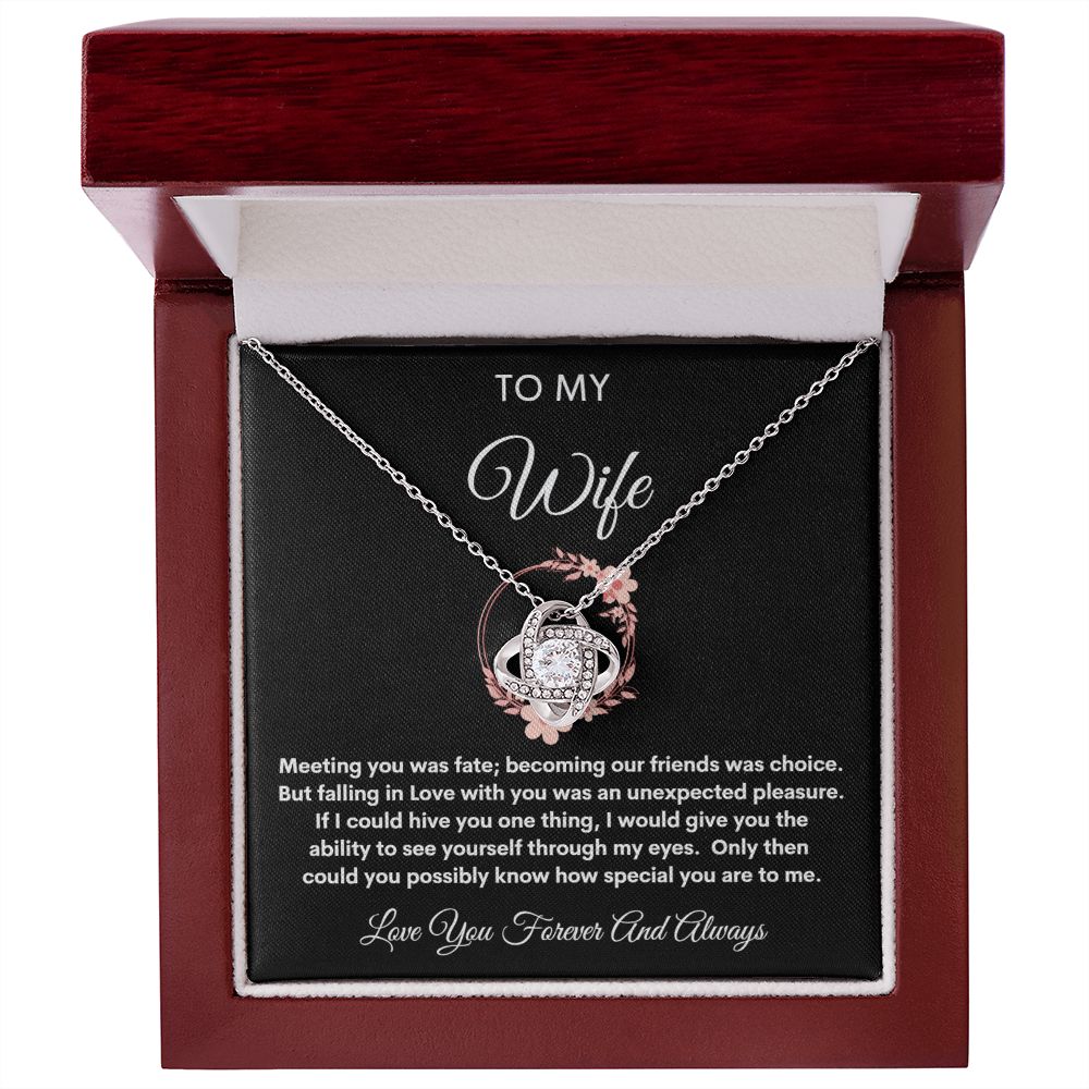 TO MY WIFE LOVE KNOT NECKLACE