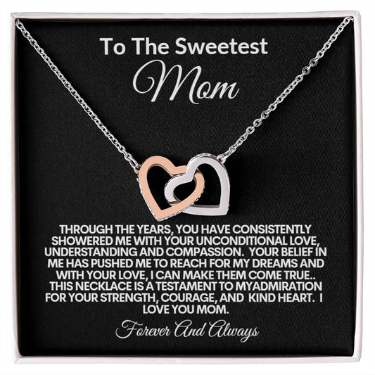 TO THE SWEETEST MOM INTERLOCKING NECKLACE