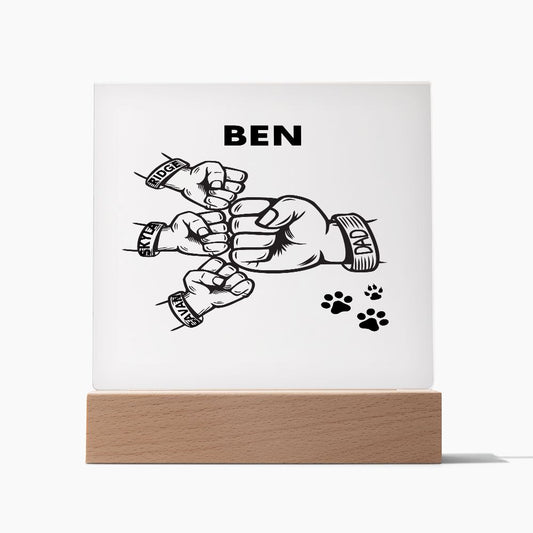 BEN RIDGE SKYLA CAVAN SQUARE ACRYLIC PLAQUE