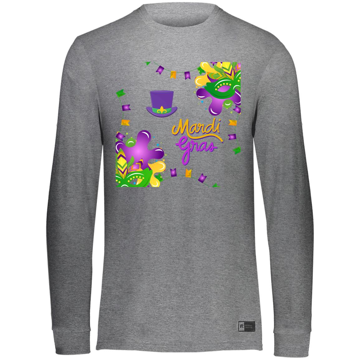 MARDI GRAS HAT 2023 64LTTM Essential Dri-Power Long Sleeve Tee