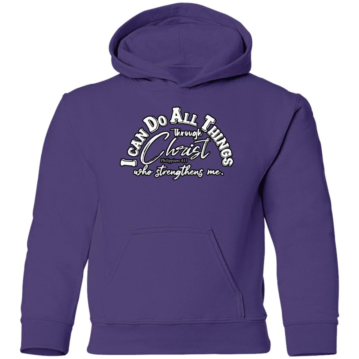 I CAN DO ALL THINGS  G185B Youth Pullover Hoodie