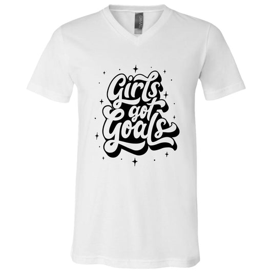 GIRLS GOT GOALS V-Neck T-Shirt