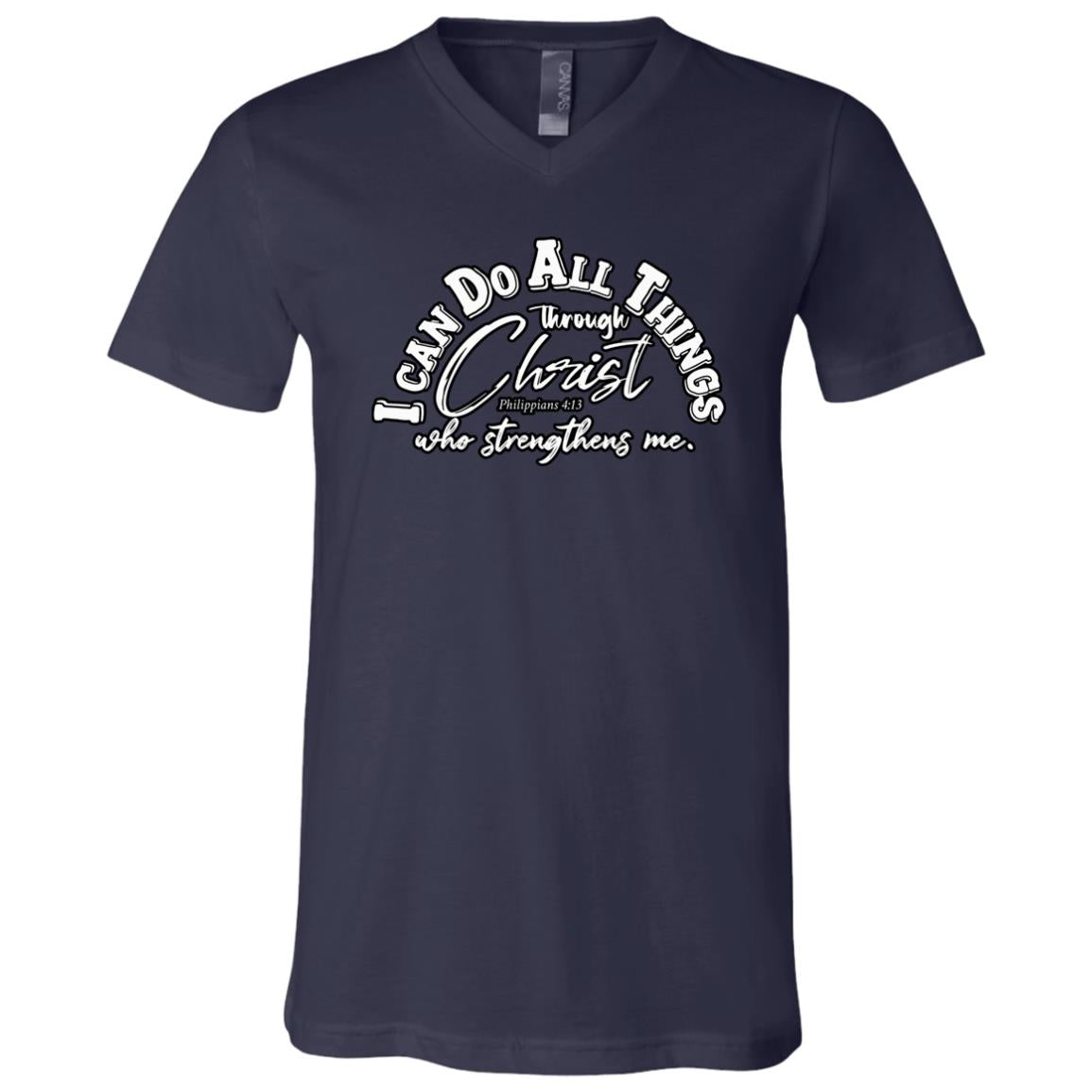 I CAN DO ALL THINGS TSHIRTS 3005 Unisex Jersey SS V-Neck T-Shirt