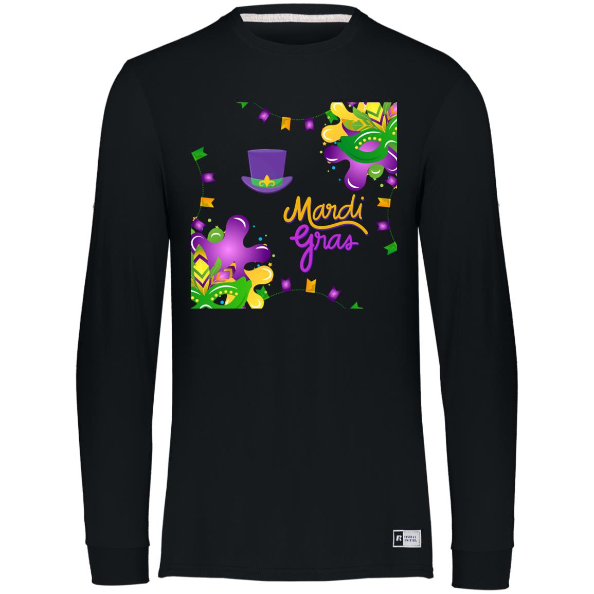 MARDI GRAS HAT 2023 64LTTM Essential Dri-Power Long Sleeve Tee