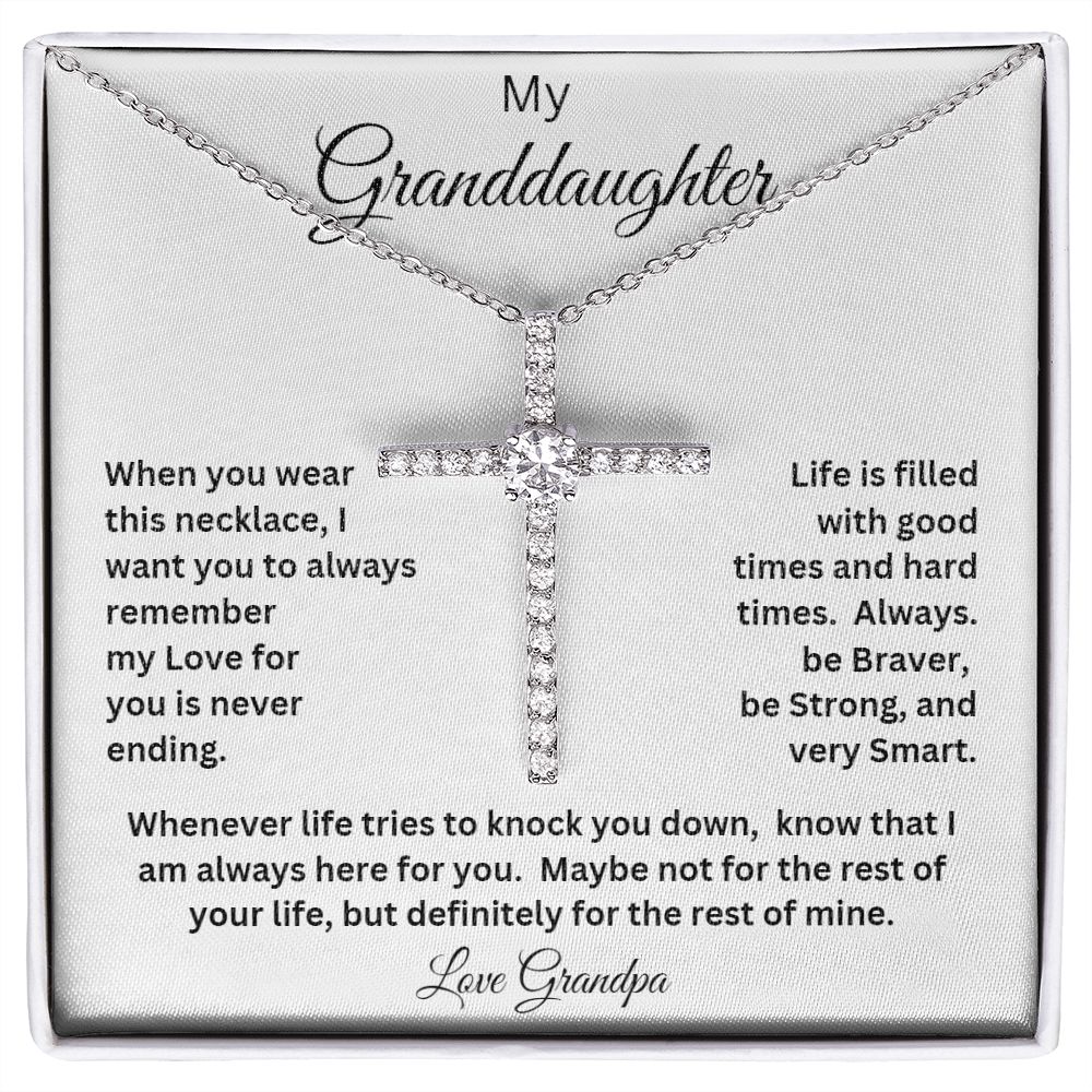 MY GRANDDAUGHTER LOVE GRANDPA CZ CROSS