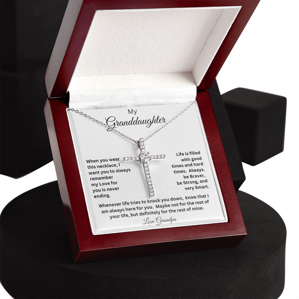 MY GRANDDAUGHTER LOVE GRANDPA CZ CROSS