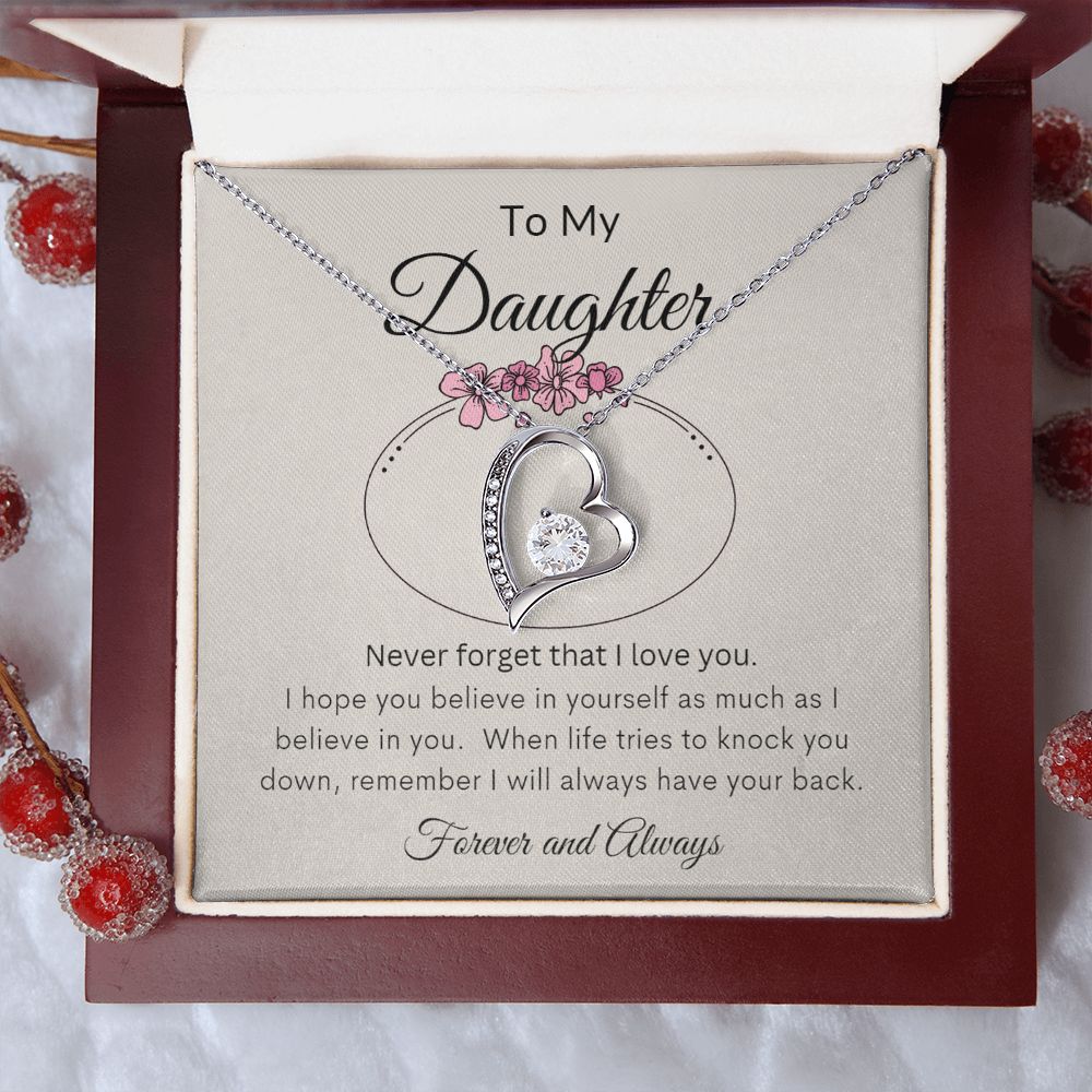 To My Daughter Forever Love Necklace