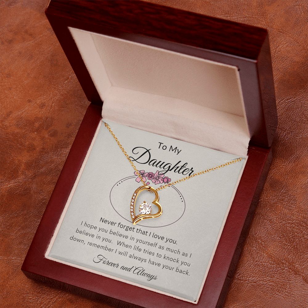 To My Daughter Forever Love Necklace