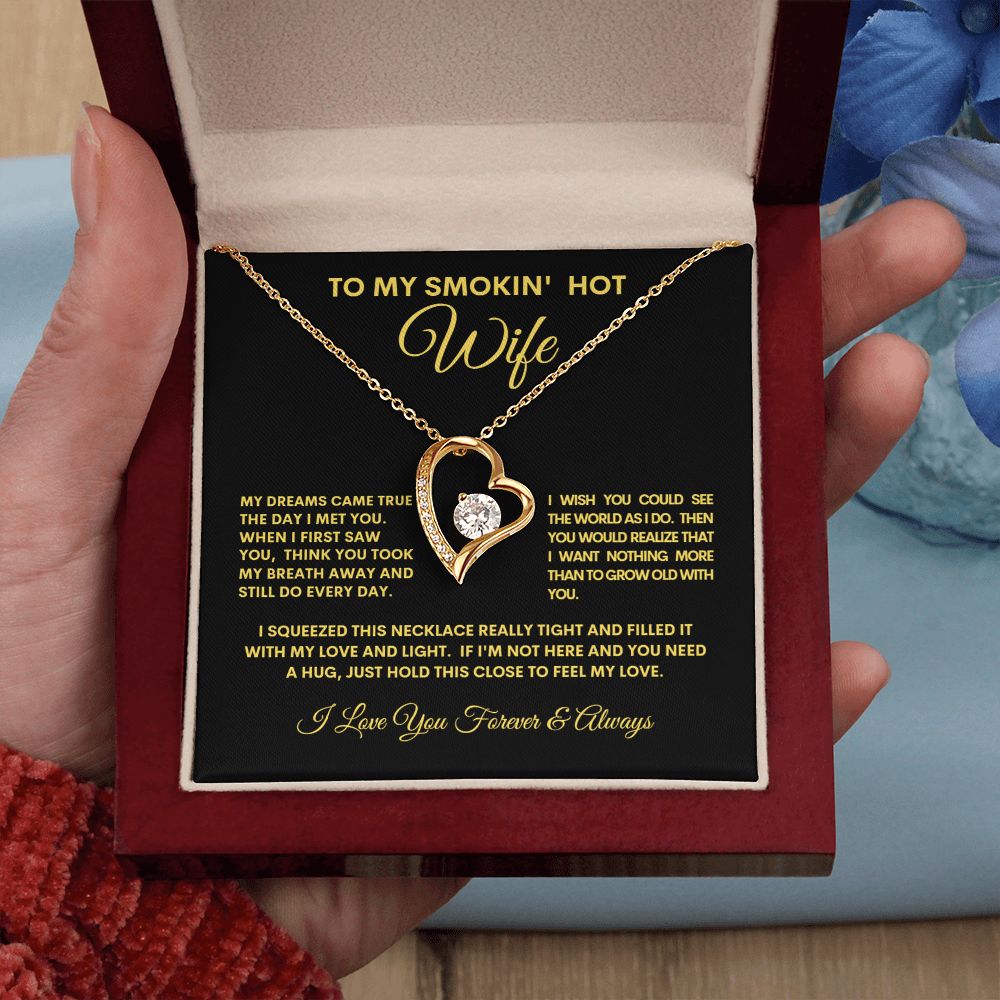 To My Smokin Hot Wife Forever Love Necklace