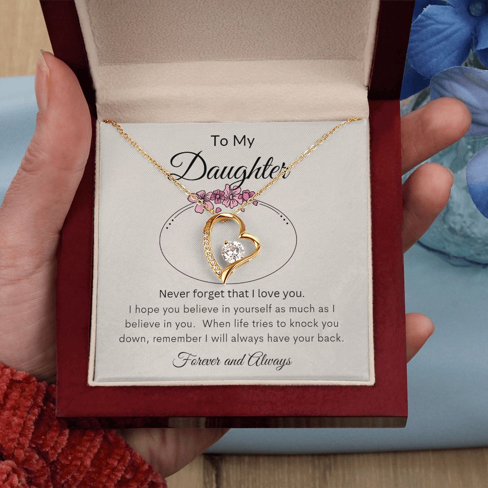 To My Daughter Forever Love Necklace