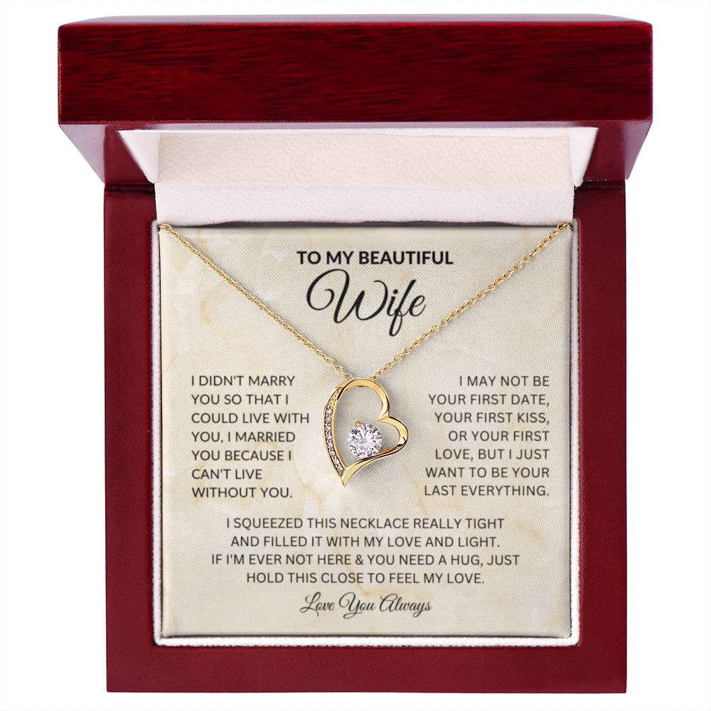 To My Beautiful Wife Forever Love Necklace