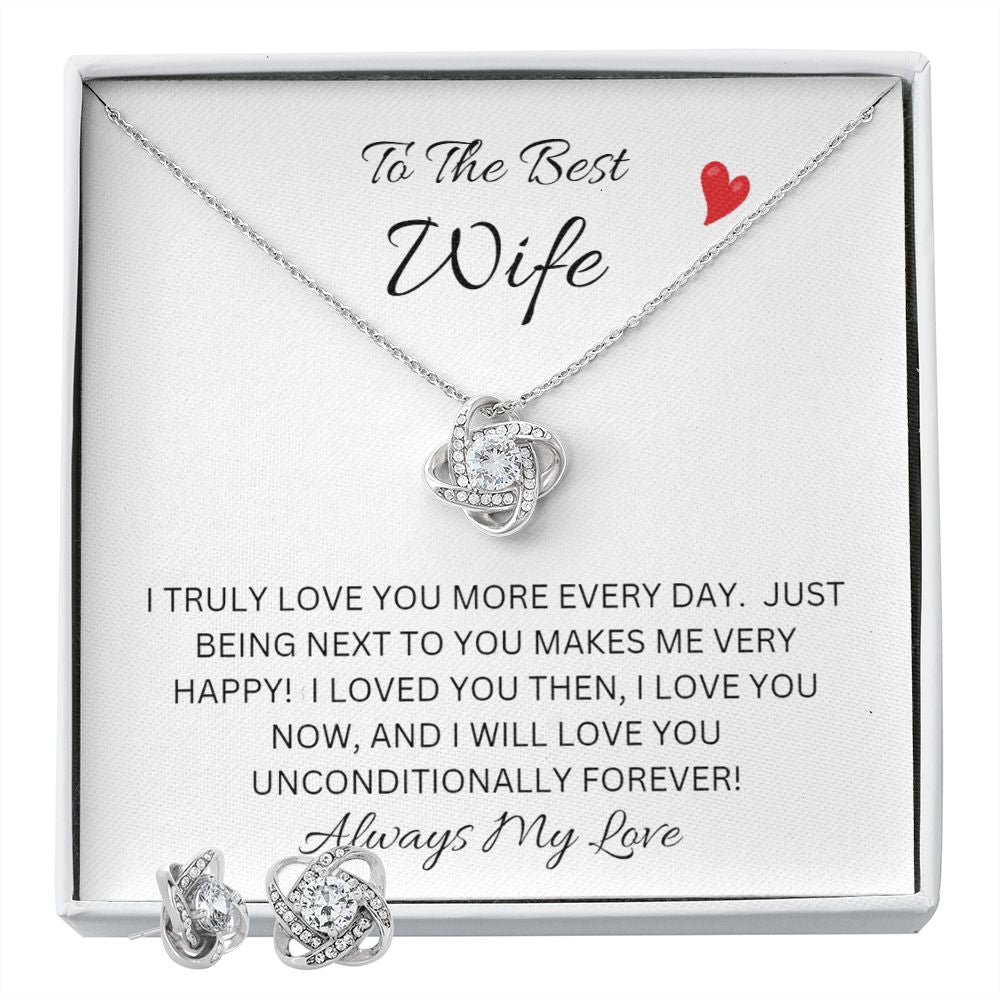 To My Best Wife Love Knot Necklace