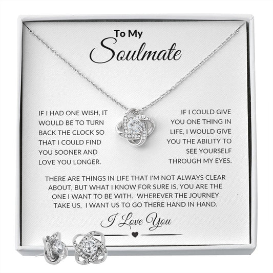 To My Soulmate Love Knot Necklace