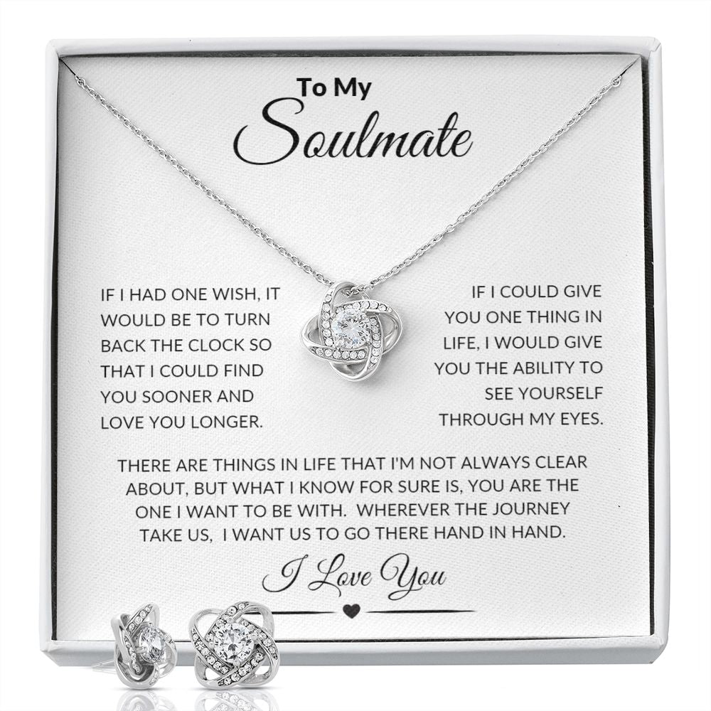 To My Soulmate Love Knot Necklace