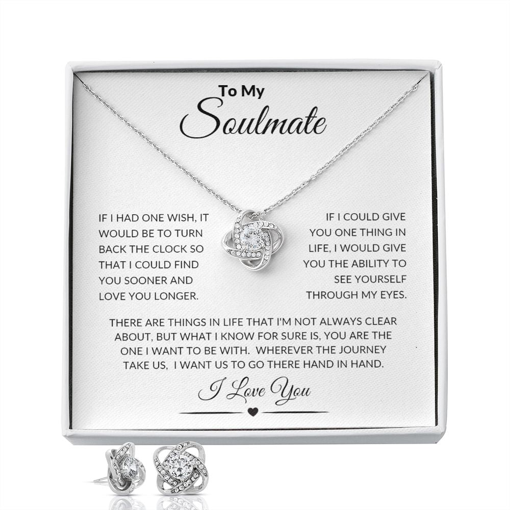 To My Soulmate Love Knot Necklace