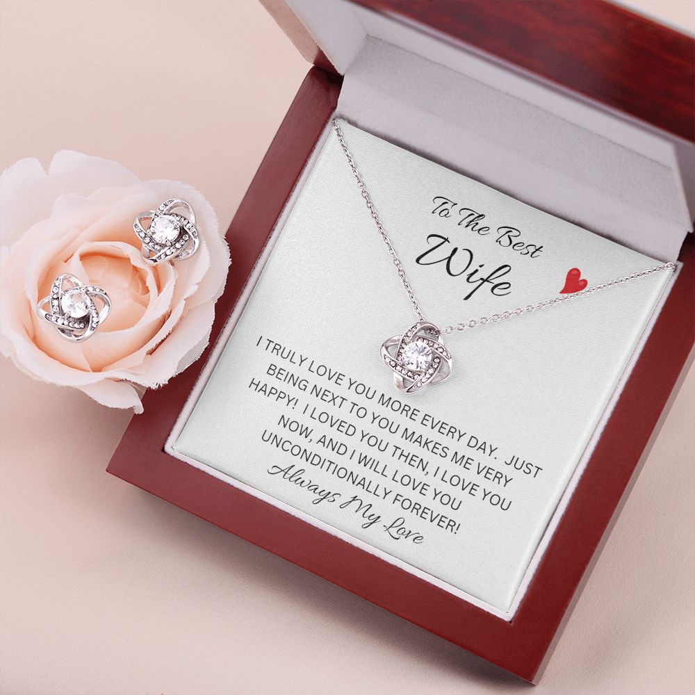 To My Best Wife Love Knot Necklace